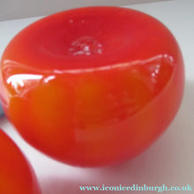 Load image into Gallery viewer, 1950s Glass Ball Candlestick, probably Swedish. Retailed by Wuidart Glass
