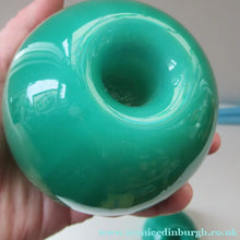 Load image into Gallery viewer, 1950s Glass Ball Candlesticks, probably Swedish. Retailed by Wuidart Glass
