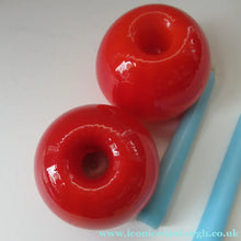 Load image into Gallery viewer, 1950s Glass Ball Candlestick, probably Swedish. Retailed by Wuidart Glass
