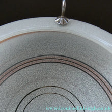 Load image into Gallery viewer, 1950s Glass Flycatcher Goldfish Bowl Hanging Light Shade Decorated with Rings
