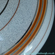 Load image into Gallery viewer, 1950s Glass Flycatcher Goldfish Bowl Hanging Light Shade Decorated with Rings
