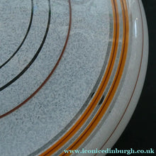 Load image into Gallery viewer, 1950s Glass Flycatcher Goldfish Bowl Hanging Light Shade Decorated with Rings
