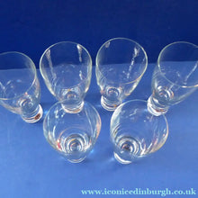 Load image into Gallery viewer, SIX LARGE 1950s HOLMEGAARD Kastrup CANADA Drinking Tumblers with Original Labels; 6 1/4 inches high
