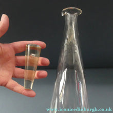 Load image into Gallery viewer, 1950s HOLMEGAARD Princess Tall Conical Decanter with Internal Bubble in Stopper
