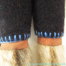 Load image into Gallery viewer, Vintage Mid Century Inuit Eskimo Doll with handmade felt clothes
