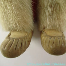 Load image into Gallery viewer, Vintage Mid Century Inuit Eskimo Doll with handmade felt clothes
