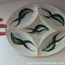 Load image into Gallery viewer, Vintage 1950s ITALIAN POTTERY Serving Platter - with Hand Painted Organic Design 
