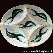 Load image into Gallery viewer, Vintage 1950s ITALIAN POTTERY Serving Platter - with Hand Painted Organic Design 
