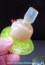 Load image into Gallery viewer, Vintage JF &amp; S CZECH Glass Decanter in the Form of a Little Mexican Gentleman Wearing a Yellow Sombrero
