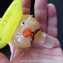 Load image into Gallery viewer, Vintage JF &amp; S CZECH Glass Decanter in the Form of a Little Mexican Gentleman Wearing a Yellow Sombrero
