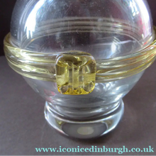 Load image into Gallery viewer, Vintage JF &amp; S CZECH Glass Decanter in the Form of a Little Mexican Gentleman Wearing a Yellow Sombrero
