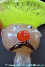 Load image into Gallery viewer, Vintage JF &amp; S CZECH Glass Decanter in the Form of a Little Mexican Gentleman Wearing a Yellow Sombrero
