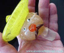 Load image into Gallery viewer, Vintage JF &amp; S CZECH Glass Decanter in the Form of a Little Mexican Gentleman Wearing a Yellow Sombrero
