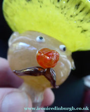 Load image into Gallery viewer, Vintage JF &amp; S CZECH Glass Decanter in the Form of a Little Mexican Gentleman Wearing a Yellow Sombrero

