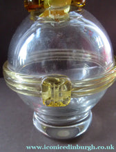 Load image into Gallery viewer, Vintage JF &amp; S CZECH Glass Decanter in the Form of a Little Mexican Gentleman Wearing a Yellow Sombrero
