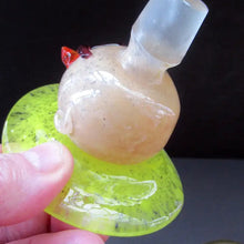 Load image into Gallery viewer, Vintage JF &amp; S CZECH Glass Decanter in the Form of a Little Mexican Gentleman Wearing a Yellow Sombrero
