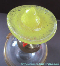 Load image into Gallery viewer, Vintage JF &amp; S CZECH Glass Decanter in the Form of a Little Mexican Gentleman Wearing a Yellow Sombrero
