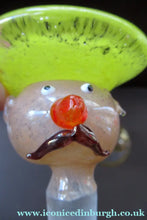 Load image into Gallery viewer, Vintage JF &amp; S CZECH Glass Decanter in the Form of a Little Mexican Gentleman Wearing a Yellow Sombrero
