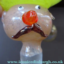 Load image into Gallery viewer, Vintage JF &amp; S CZECH Glass Decanter in the Form of a Little Mexican Gentleman Wearing a Yellow Sombrero

