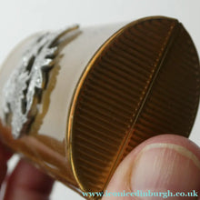 Load image into Gallery viewer, Vintage 1950s KIGU Barrel Cigarette Case or Lipstick Holder with Thistle Design
