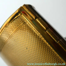 Load image into Gallery viewer, Vintage 1950s KIGU Barrel Cigarette Case or Lipstick Holder with Thistle Design

