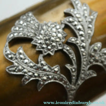 Load image into Gallery viewer, Vintage 1950s KIGU Barrel Cigarette Case or Lipstick Holder with Thistle Design
