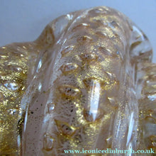 Load image into Gallery viewer, Large 1950s Barovier &amp; Toso MURANO 'Cordonato d'Oro' gold leaf glass bowl
