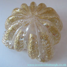 Load image into Gallery viewer, Large 1950s Barovier &amp; Toso MURANO 'Cordonato d'Oro' gold leaf glass bowl
