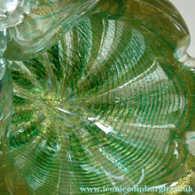Load image into Gallery viewer, Large 1950s Barovier &amp; Toso MURANO 'Cordonato d'Oro' Gold Leaf Glass Basket
