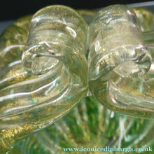 Load image into Gallery viewer, Large 1950s Barovier &amp; Toso MURANO 'Cordonato d'Oro' Gold Leaf Glass Basket
