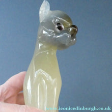 Load image into Gallery viewer, Large 1950s Murano Opalescent Glass SIAMESE CAT. Attributed to Archimede Seguso

