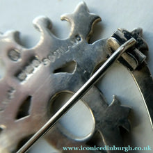 Load image into Gallery viewer, SCOTTISH SILVER. Large Vintage 1950s  LUCKENBOOTH Brooch. JOHN HART Monogram
