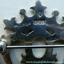 Load image into Gallery viewer, SCOTTISH SILVER. Large Vintage 1950s  LUCKENBOOTH Brooch. JOHN HART Monogram
