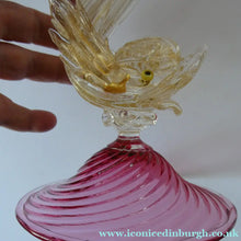 Load image into Gallery viewer, Vintage 1950s 1960s Seguso Salviati Dolphin Glass Candlestick
