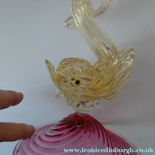 Load image into Gallery viewer, Vintage 1950s 1960s Seguso Salviati Dolphin Glass Candlestick
