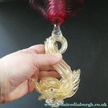 Load image into Gallery viewer, Vintage 1950s 1960s Seguso Salviati Dolphin Glass Candlestick

