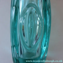 Load image into Gallery viewer, Vintage LENS or BULLET Vase (No. 914). Geometric Czech Art Glass by Rosice Glassworks, Sklo
