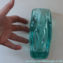 Load image into Gallery viewer, Vintage LENS or BULLET Vase (No. 914). Geometric Czech Art Glass by Rosice Glassworks, Sklo
