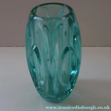 Load image into Gallery viewer, Vintage LENS or BULLET Vase (No. 914). Geometric Czech Art Glass by Rosice Glassworks, Sklo
