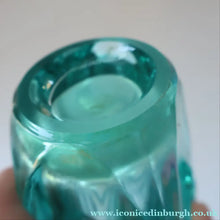 Load image into Gallery viewer, Vintage LENS or BULLET Vase (No. 914). Geometric Czech Art Glass by Rosice Glassworks, Sklo
