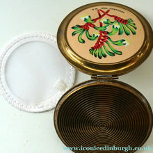 Load image into Gallery viewer, MASCOT Brand. Vintage 1950s POWDER COMPACT with Kangaroo Paw Flower (Australia
