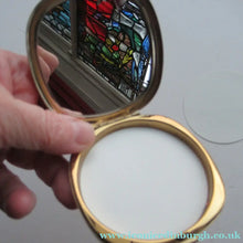 Load image into Gallery viewer, Vintage Mascot Powder Compact with Printed Dogstooth Pattern
