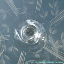 Load image into Gallery viewer, THREE SETS of Six 1950s Matching Engraved Glasses (Total 18 glasses). Decorated with Leaves and Lines Pattern;
