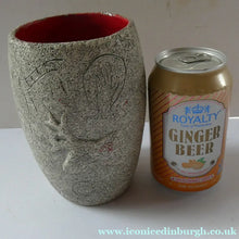 Load image into Gallery viewer, 1950s European Art Pottery Vase with Cave Art DesignFrancis Triay
