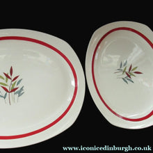 Load image into Gallery viewer, 1950s MIDWINTER Pair of Large Serving Platters. Collectable HAWAII PATTERN
