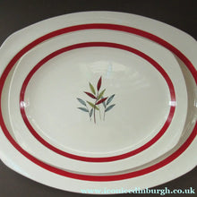 Load image into Gallery viewer, 1950s MIDWINTER Pair of Large Serving Platters. Collectable HAWAII PATTERN
