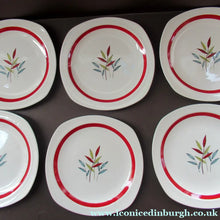 Load image into Gallery viewer, 1950s MIDWINTER Set of SIX Dessert Plates. Collectable HAWAII PATTERN. 8 1/2 inches - British Ceramics
