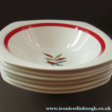 Load image into Gallery viewer, 1950s MIDWINTER Set of SIX Shallow Dessert Bowls. Collectable HAWAII PATTERN

