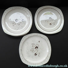 Load image into Gallery viewer, 1950s MIDWINTER Set of SIX Side Plates. Collectable FANTASY Pattern. Designed by Jessie Tait in 1953
