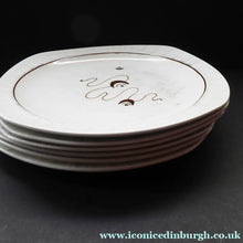 Load image into Gallery viewer, 1950s MIDWINTER Set of SIX Side Plates. Collectable FANTASY Pattern. Designed by Jessie Tait in 1953
